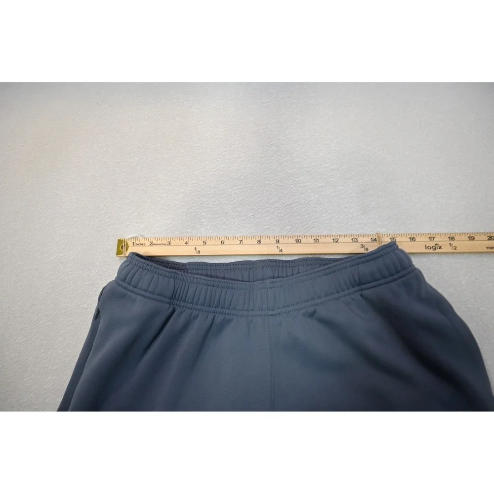Adidas Athletic Sweat Pants Mens Medium Blue Grey Zip Pockets Excellent
